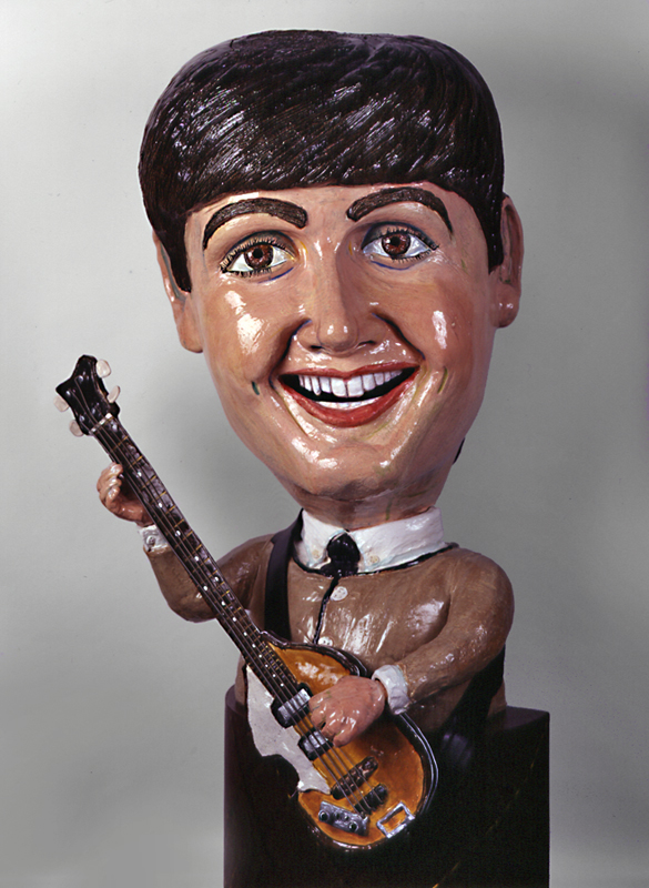 Large ceramic sculpture of Paul McCartney